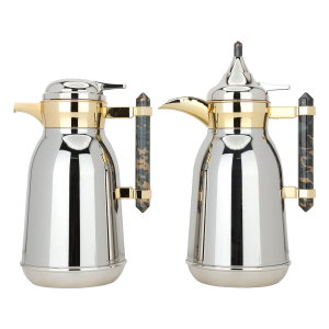 ترمس شهد السيف غاليري، 1/1 لتر، حافظة داخلية زجاج حراري، هيكل خارجي استيل - فضي product image 2