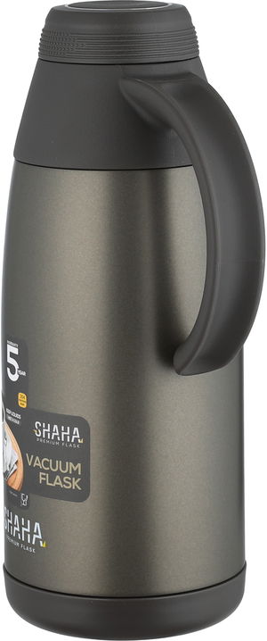 ترمس شاها، حافظة داخلية ستانلس ستيل1.1 لتر، ضغاط - رمادي غامق product image 2