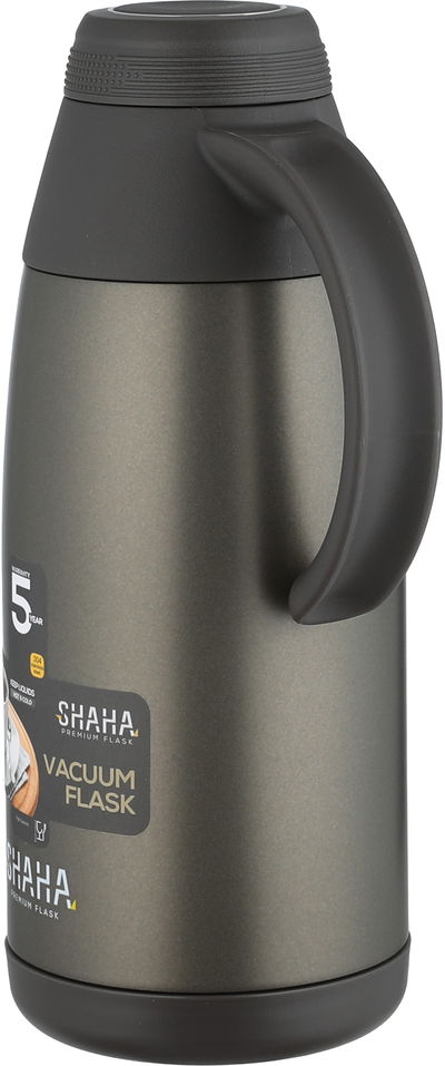 ترمس شاها، حافظة داخلية ستانلس ستيل1.1 لتر، ضغاط - رمادي غامق product image 2