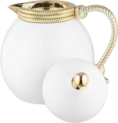 ترمس دلة تميم 9 ستانلس استيل السيف غاليري، 0.5 لتر، يد ذهبي، خدمة ذاتية، ضغاط - أبيض ذهبي product image 4