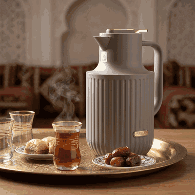 ترمس لورا برو تايملس، 1.5 لتر، حافظة داخلية زجاج حراري - كابتشينو product image 2