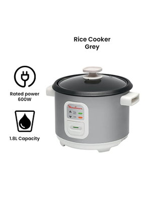 جهاز طهي ارز مولينكس، 600 واط، 1.8 لتر، MK111E27 - رمادي product image 2
