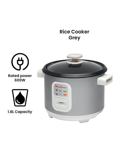 جهاز طهي ارز مولينكس، 600 واط، 1.8 لتر، MK111E27 - رمادي product image 2