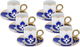 Al Saif Gallery porcelain coffee cup set, 12 pieces, saucer - white product image 1