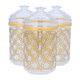 طقم علب بلاستيك السيف غاليري، 3 قطع، منقوش ذهبي - شفاف product image 2