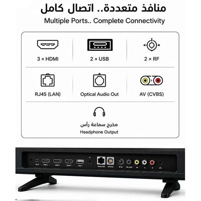 تلفزيون سمارت بدون اطار اركيو، 65 بوصة، 4K UHD، شاشة QLED، جوجل تي في، RO-65LCQ120 - اسود product image 2