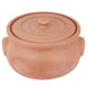 Elizi Pottery Pot with Lid, 18x28x28 cm, Large Deep - Brown product image 1