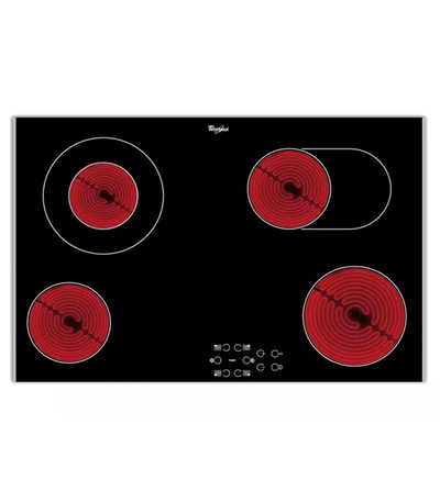 موقد كهربائي مدمج ويرلبول، 77 سم، 4 مناطق، تحكم باللمس، MPACAKT8360LX - أسود product image 2