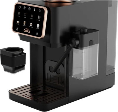 Arzum OKKA Barista Pro Automatic Espresso Machine, 1400W, 15 x 2 Bar, Touch Control, 5 Grit Settings, 9 Brew Options, Auto Clean, Built-in Milk Brewing, Refill Sensor, OK0042-04 - Copper Black product image 9
