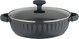 Robust aluminum saucepan, 28 cm, plastic handle, glass lid, Teflon interior - dark gray product image 3