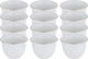 طقم فناجين قهوة عربي بورسلان السيف غاليري، 12 قطعة، خط ذهبي - أبيض product image 1