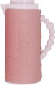 Al Saif Gallery Royal 7 glass thermos, 1 liter, with leather cover, glass inner case, plastic outer body - pink product image 1