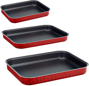 Tefal Oven Tray Set, 3 Pieces - Red product image 2