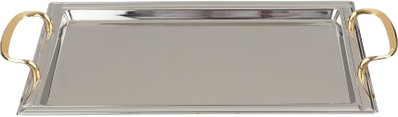Al Saif Gallery Steel Serving Set, 3 Pieces, Rectangular - Silver Gold product image 3