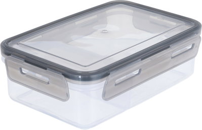 حافظة طعام بلاستيك بغطاء السيف غاليري، 1 لتر، 20x14x6 سم، مستطيل - رمادي product image 3