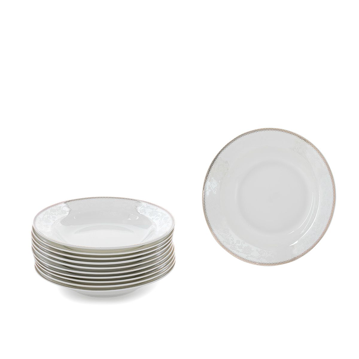 طقم سفرة بورسلان السيف غاليري، 86 قطعة - ابيض product image 5