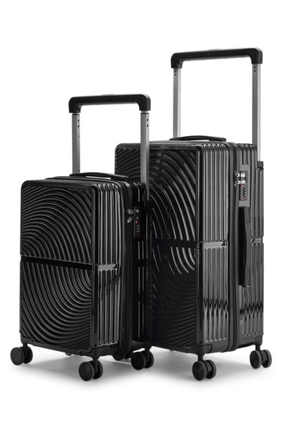 طقم شنط سفر بولي كربونات ليمرا، 20 24 بوصة، 4 عجلات، بزاوية 360 درجة، OT-9004 - اسود product image 2