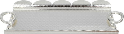 طقم طوفريات تقديم ستانلس ستيل، 3 قطع، منقوش، مقبض معدني - فضي مطفي product image 4