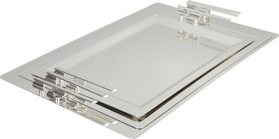 طقم طوفريات ستانلس استيل السيف غاليري، 3 قطع، مستطيل، يد فضي- فضي product image 1