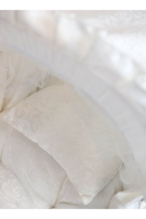 سرير موسى قابل للطي فان مومنت، 76×42×76 سم، حامل خشب - ابيض بيج product image 2