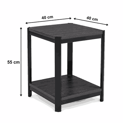 طقم طاولات خشب MDF و معدن، 7 قطع - رمادى اسود product image 4