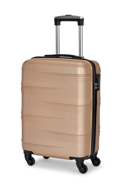 طقم شنط سفر ABS ليمرا، 3 مقاسات، 4 عجلات، قفل ارقام، WM-209 - ذهبي product image 3