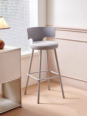 Modern Metal Bar Chair, 95×40×40 Cm, Fabric Base - Gray product image
