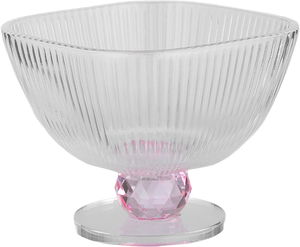 Al Saif Gallery Glass Bowl Set, 10x10x8 cm - Clear Pink product image 2