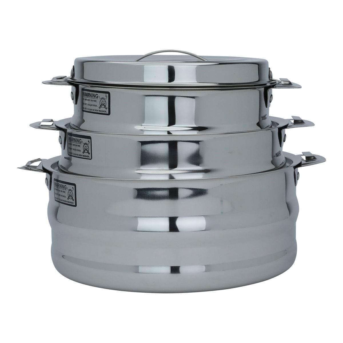 طقم حافظة استيل السيف غاليري، 3 قطع - فضي product image