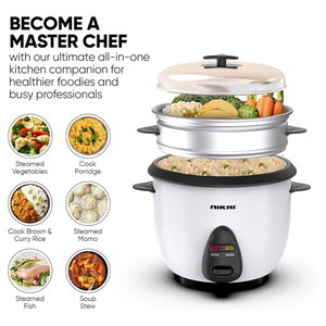 Nikai Electric Rice Cooker, 1 Liter, 400 Watt - White product image 2
