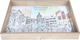 Saif Gallery Wooden Serving Toufia, 42 cm, Rectangle, Amsterdam Engraving, Hand - White product image 1