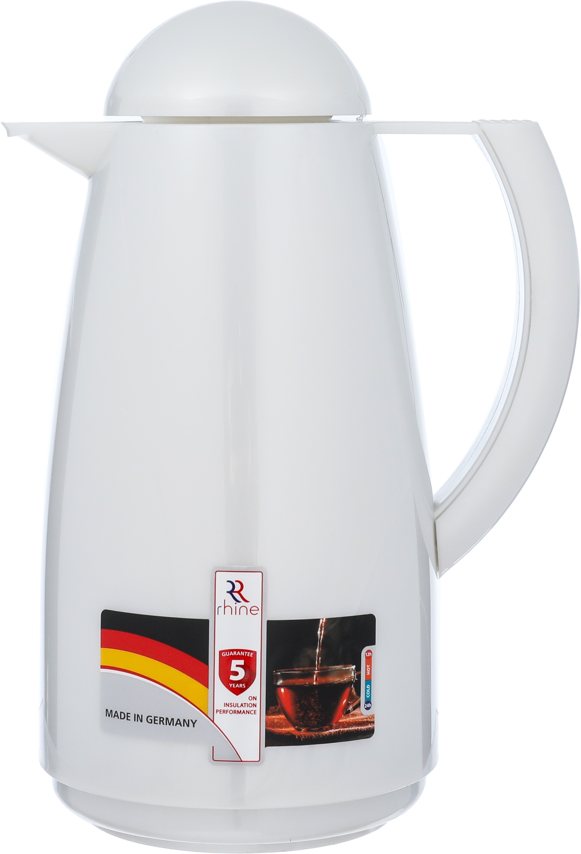 Alrhine Marcotec thermos, 1 liter, glass inner container, plastic outer shell - silver product image