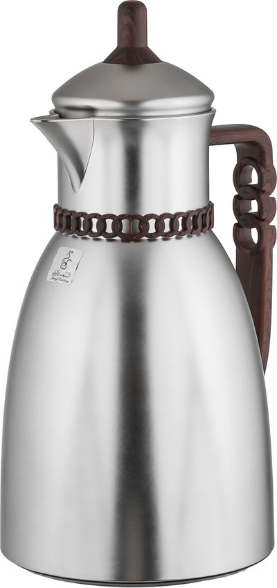 طقم ترامس بيان السيف غاليري، 0.7 / 1 لتر، 2 قطعة، حافظة داخلية زجاج حراري، يد خشبي - فضي مطفي product image 8