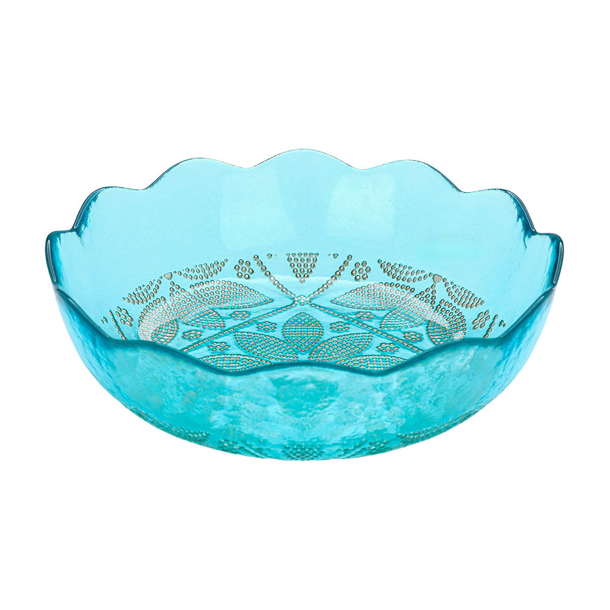 Al Saif Gallery Glass Serving Bowl, 21X21X7 Cm - Turquoise product image