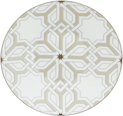 طقم تقديم سفرة بورسلان السيف غاليري، 65 قطعة، نقش ذهبي - أبيض بيج product image 17