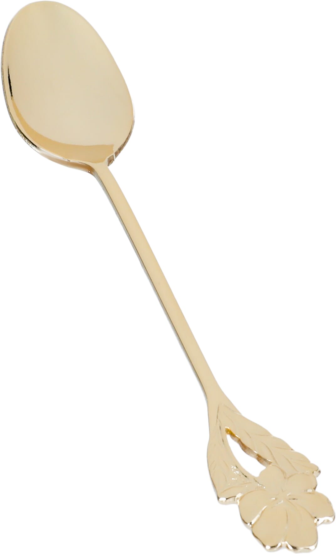 Al Saif Gallery steel tea spoon set, 11.5x2 cm, 6 pieces, rose pattern - gold product image 2