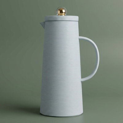 ترمس رويال 8 السيف غاليري، 1 لتر، حافظة داخلية زجاج حراري - رمادي فاتح product image 1