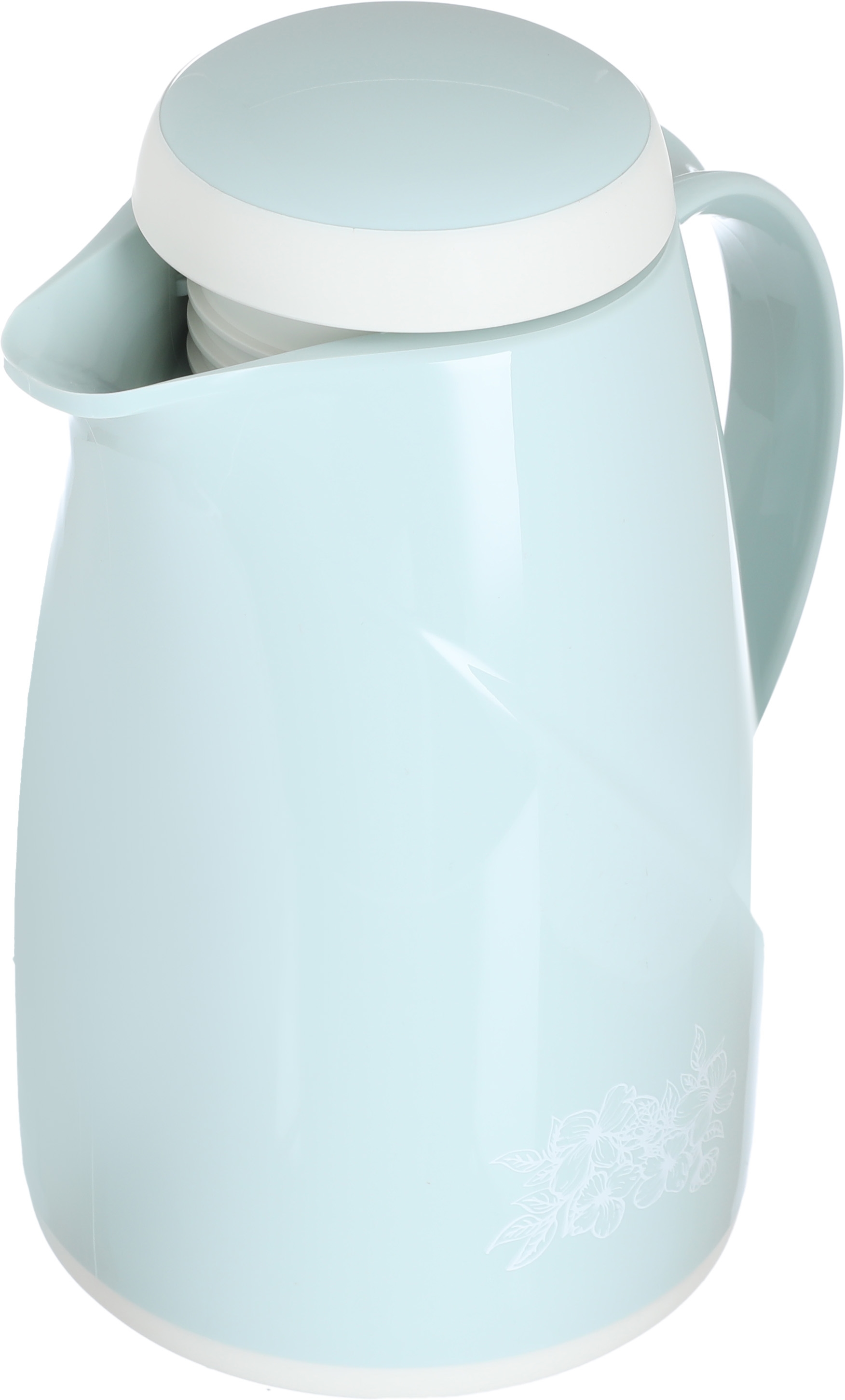 Helios thermos, 0.6 liters, thermal glass inner container, plastic outer shell - light green product image 3