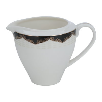 طقم سفرة بورسلان السيف غاليري، 65 قطعة، منقوش أسود - أبيض product image 3