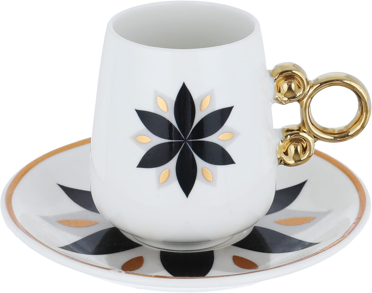 Al Saif Gallery porcelain coffee cup set, 12 pieces, saucer - white product image 2