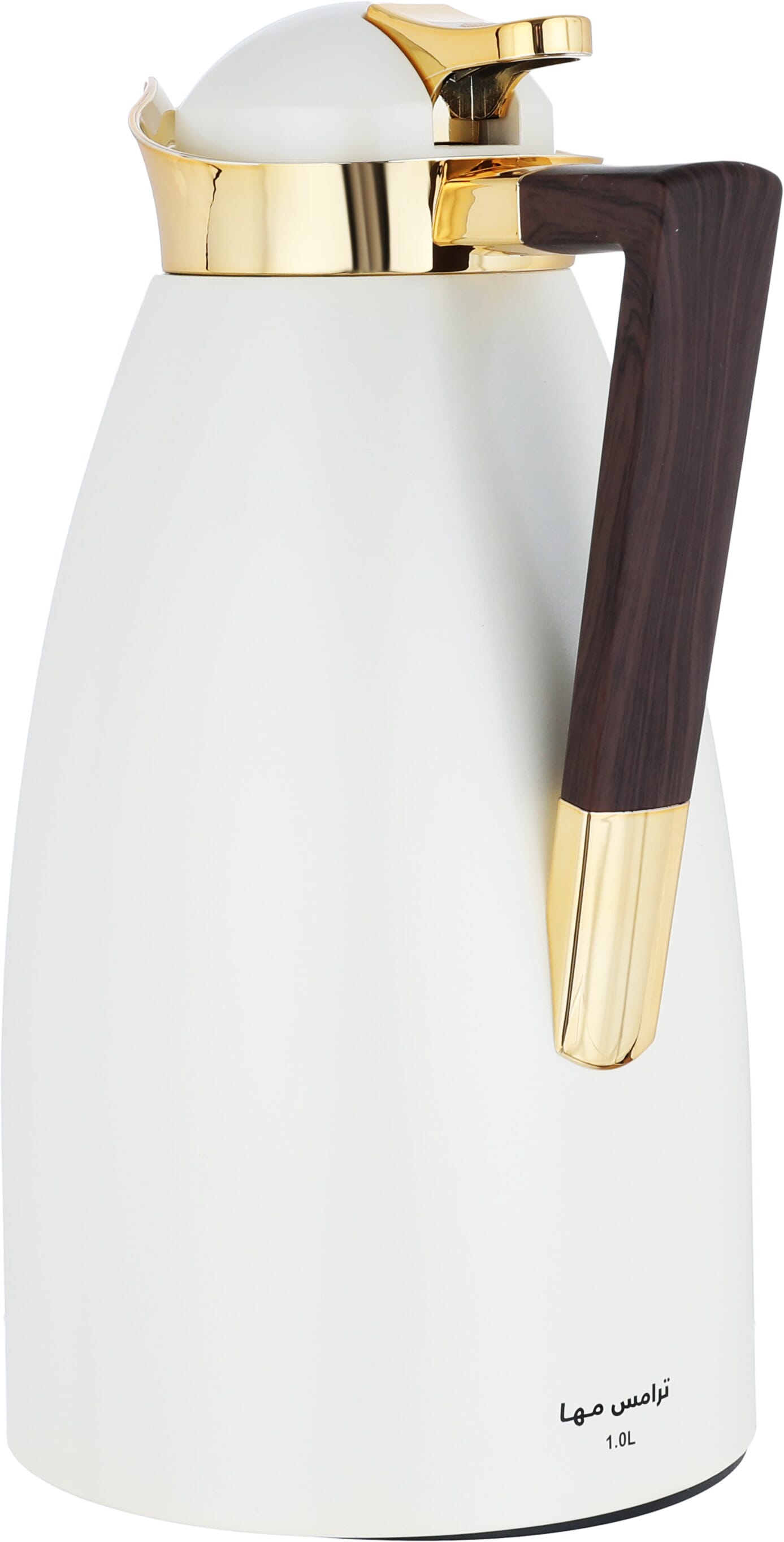 Al Saif Gallery thermos set, 2 pieces, 1 liter, glass inner shell, plastic outer shell - pearl product image 3