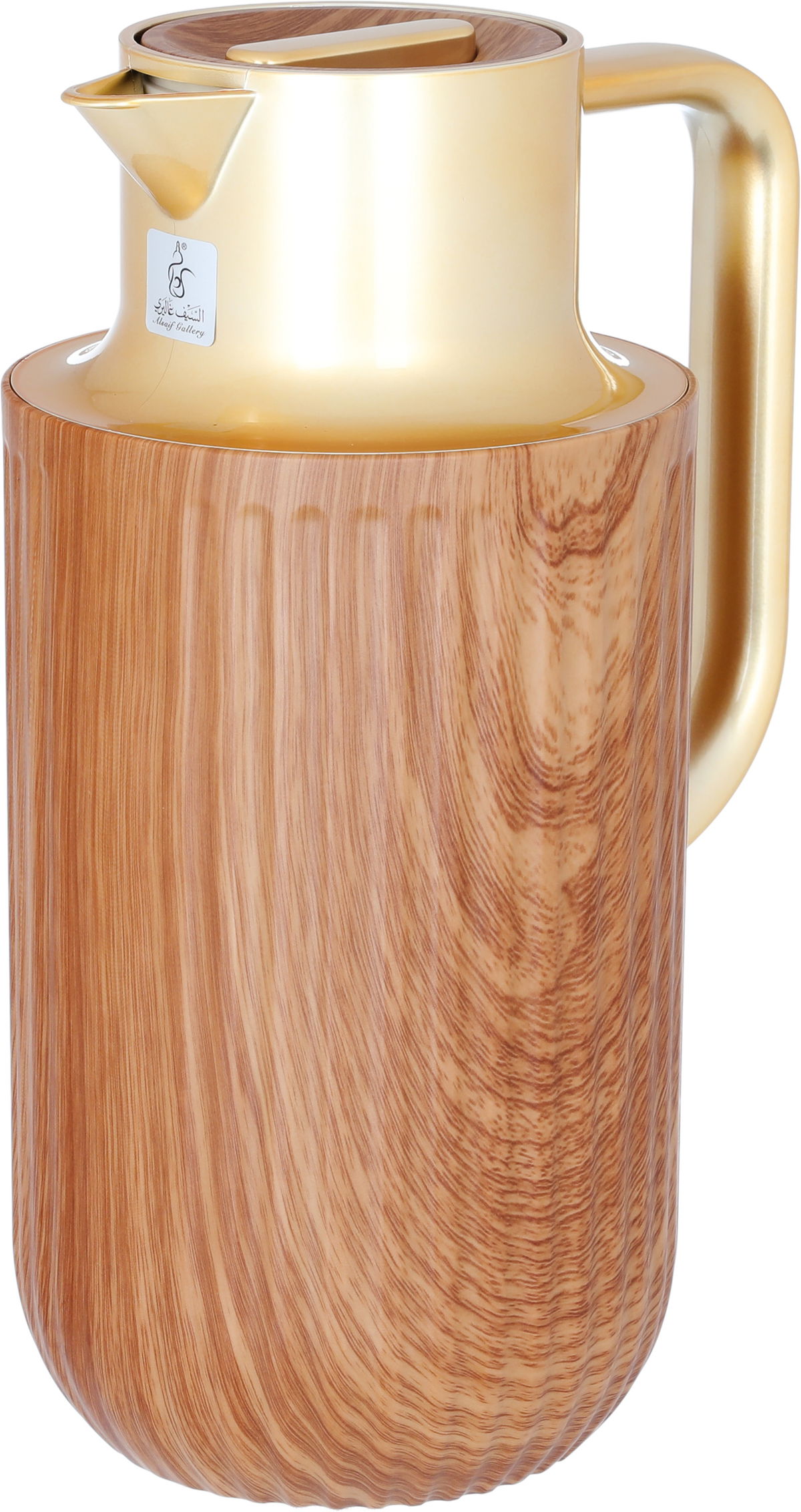 Everest Laura Thermos, golden handle, 1.6 liters, thermal glass inner shell, plastic outer shell - brown product image 2