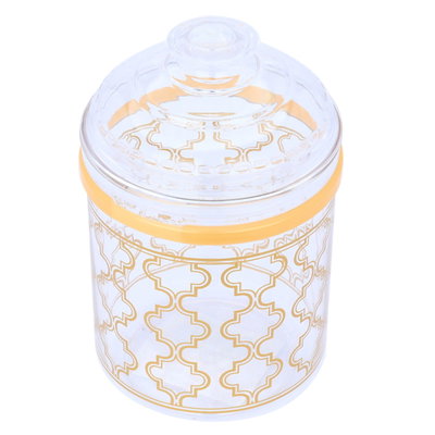 علبة بهارات بلاستيك السيف غاليري، دائري، منقوش ذهبي - شفاف product image 6
