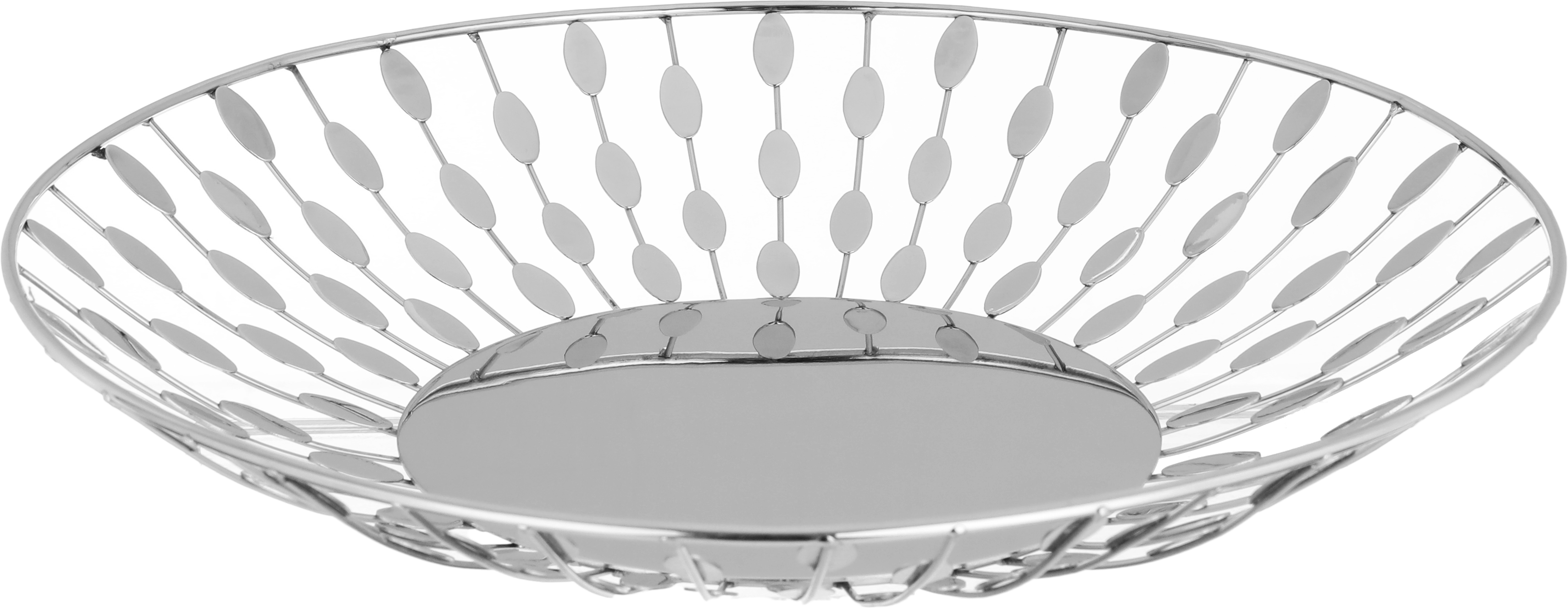 Al Saif Gallery steel dessert plate, 38 x 38 x 6.5 cm, round - silver product image 1