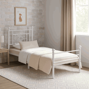 سرير حديد، 40×90×190 سم - أبيض product image 2