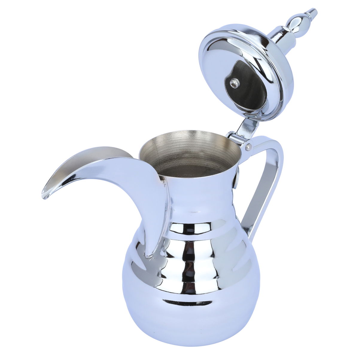Al Saif Gallery Tuwaiq Steel Dallah, 40 cm, engraved - silver product image 3