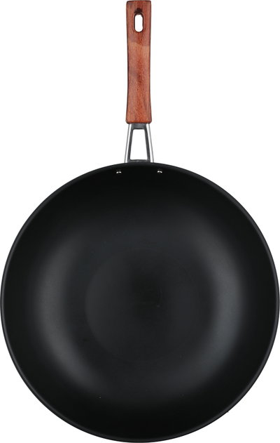 Al Saif Gallery Stainless Steel Frying Pan, 27cm, Wooden Handle - Black product image 4