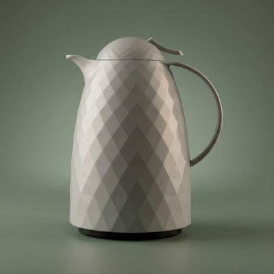 ترمس ديبا، 1 لتر، حافظة داخلية زجاج حراري - رمادي فاتح product image 1