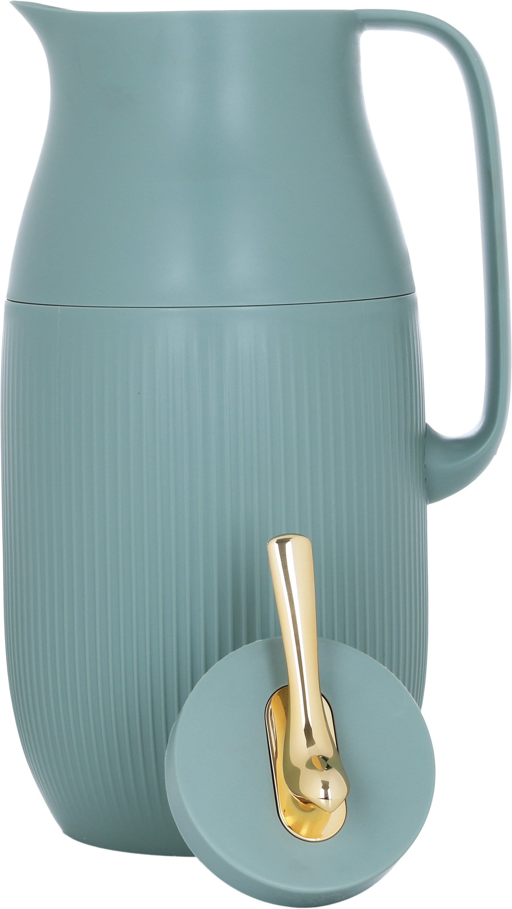 Al Saif Gallery Royal 6 thermos, 1.6 liters, glass inner container, plastic outer shell - dark green product image 2