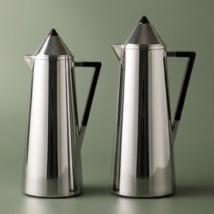 Al Saif Gallery Al Dana Thermos Set, 1/0.7 liter, glass inner material, black-silver handle product image